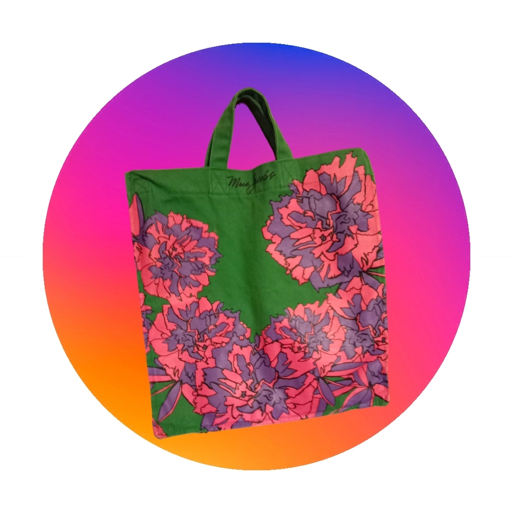 Marc Jacobs Green and Pink Tote Bag